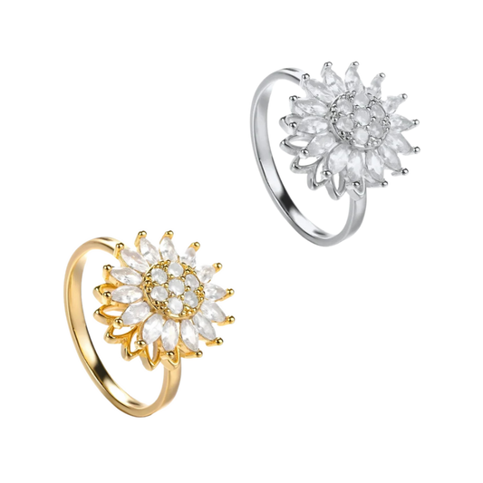 Bague anti-stress rotative - Dahlia