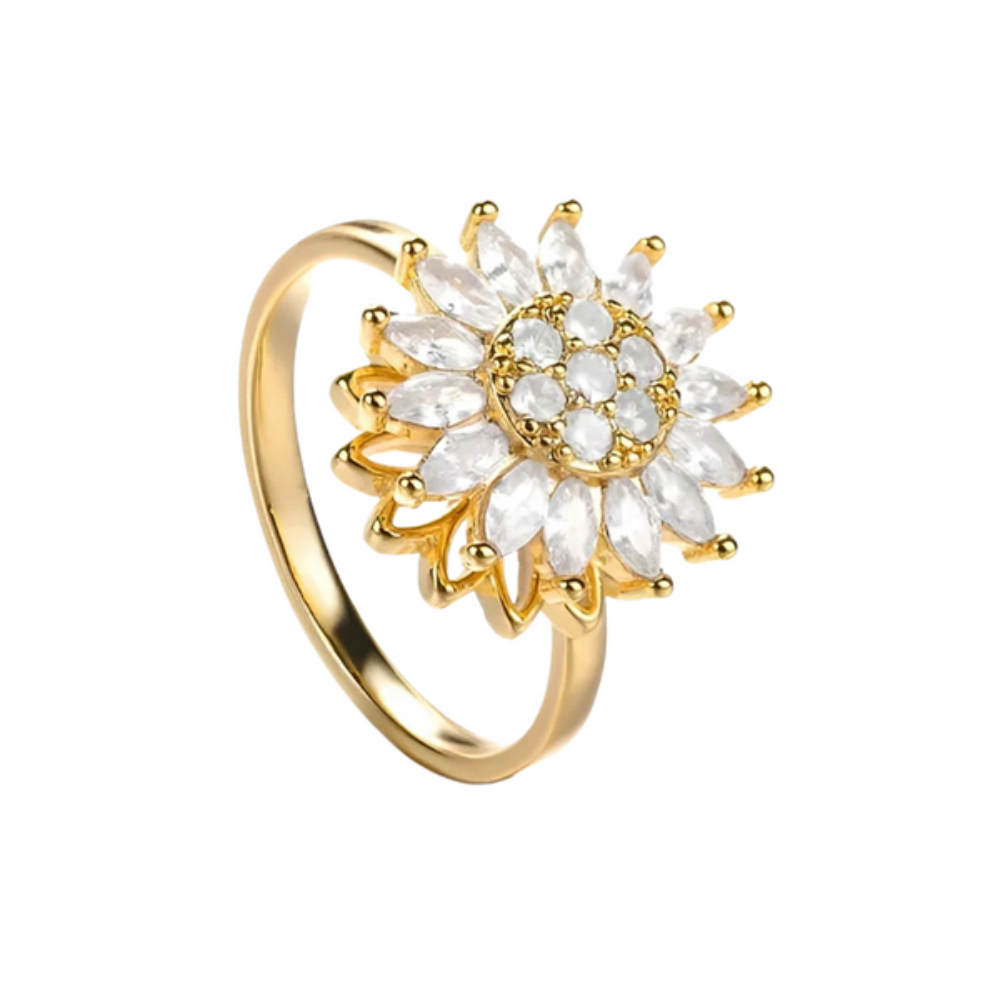 Bague anti-stress rotative - Dahlia