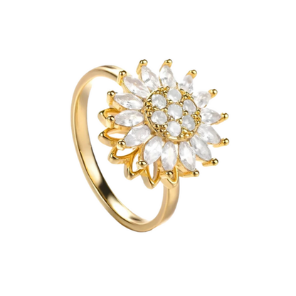Bague anti-stress rotative - Dahlia