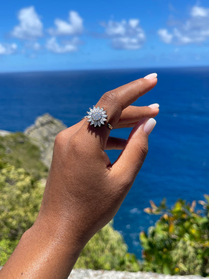 Bague anti-stress rotative - Dahlia