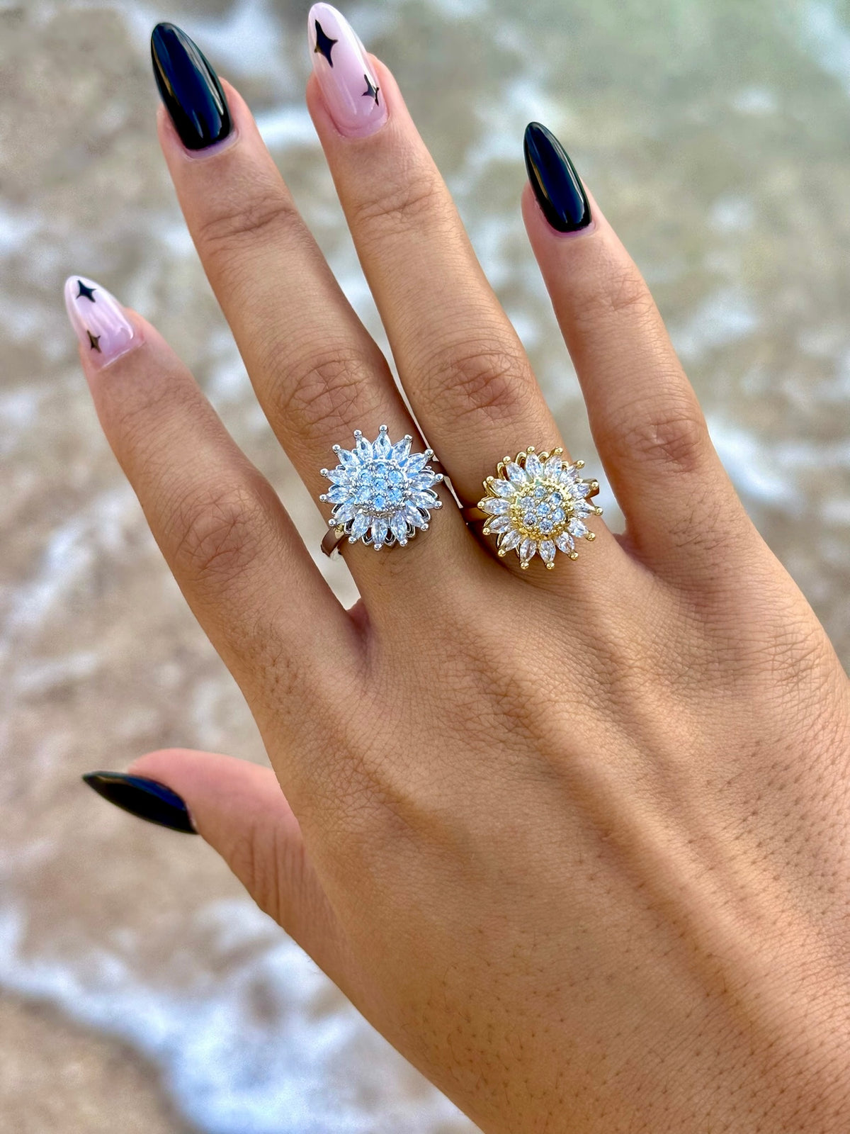 Bague anti-stress en acier inoxydable - Dalhia