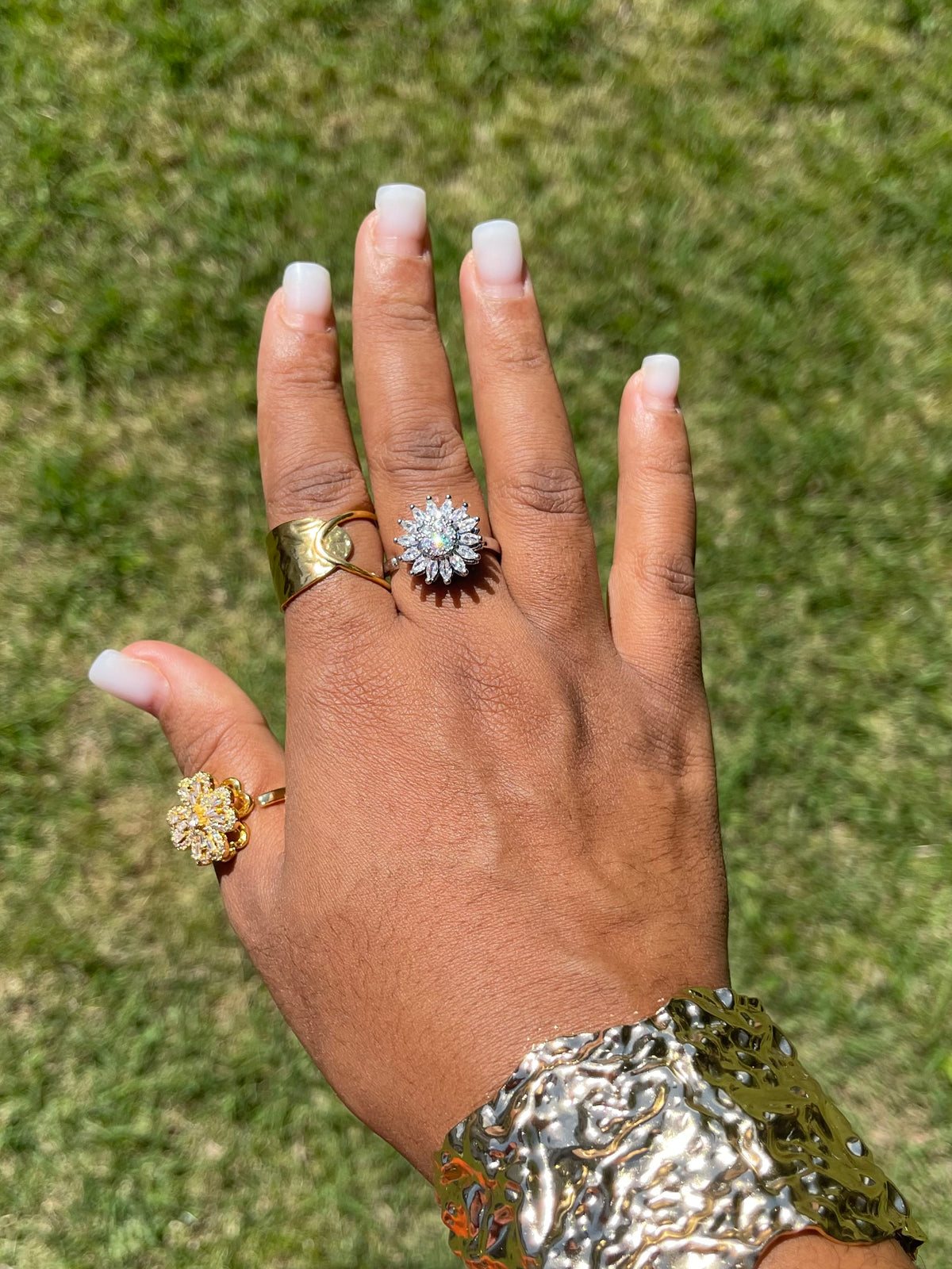 Bague anti-stress en acier inoxydable - Dalhia